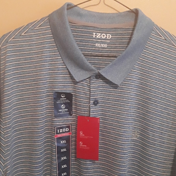 IZOD MENS  SHORT SLEEVE POLO STYLE SHIRT - Picture 3 of 3